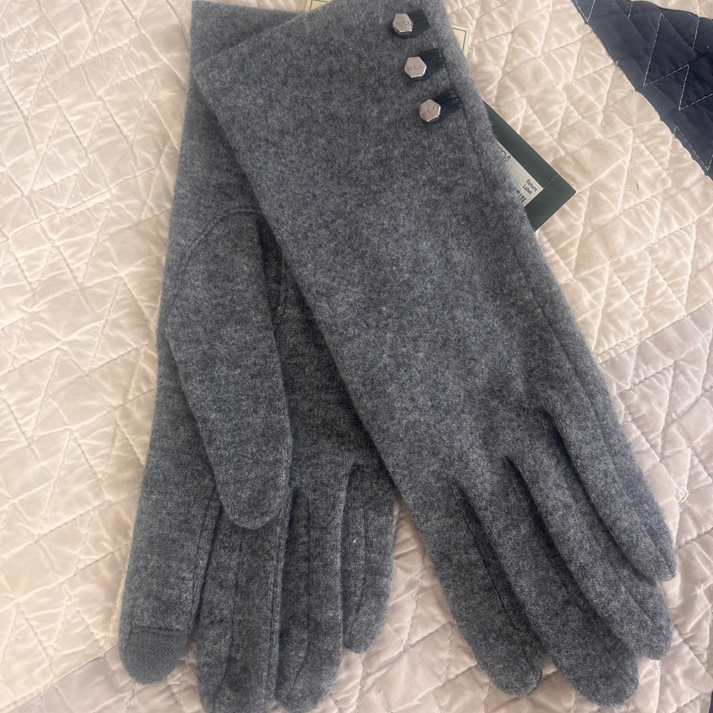 Ralph Lauren Wool Gloves NWT XL grey